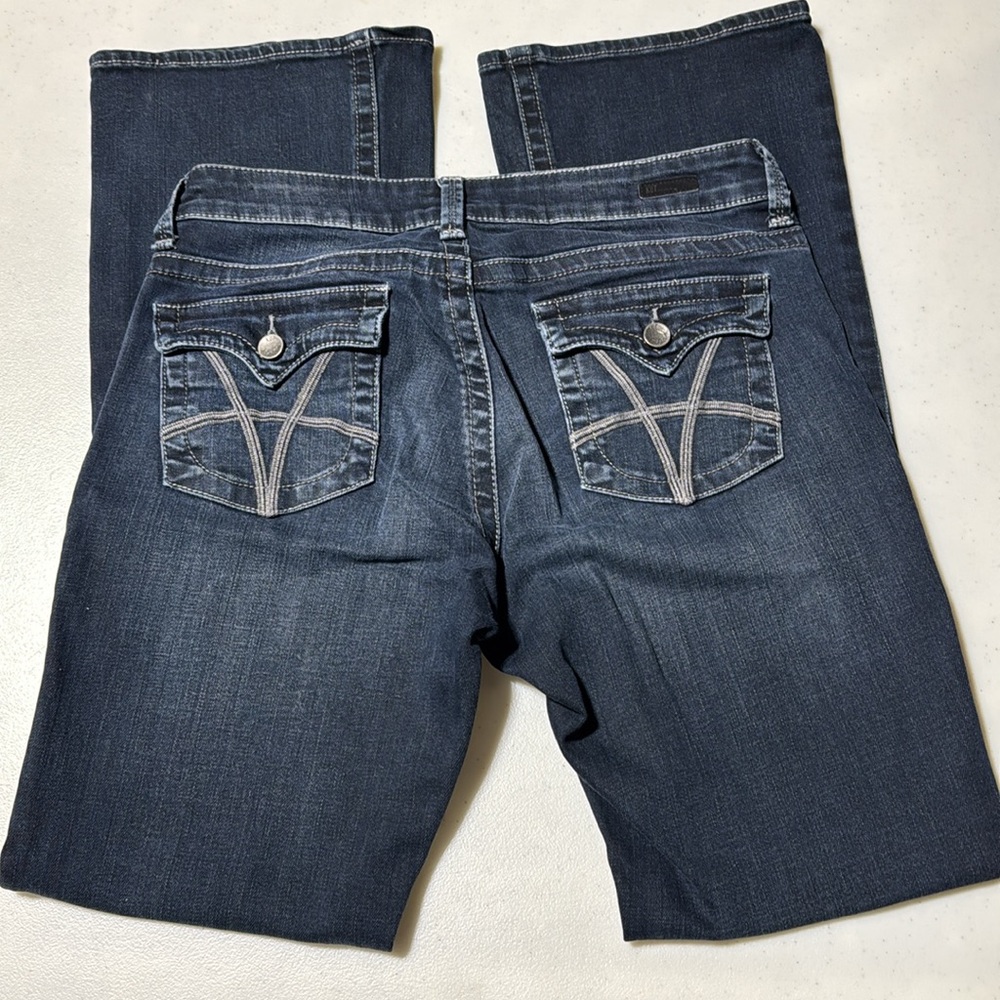 KUT from the Klotch Natalie Womens High Rise Bootcut Dark Wash Blue Jeans Size 8